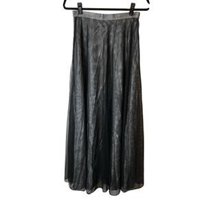 VTG Spiegel Long Black Goth Tulle Maxi Skirt Sz 8 Lined Dark Fairy Witchy Vamp